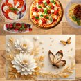 thumbnail image 2 of Joocar Elegant Floral And Butterfly Design Linen Table Mats Set Of 4 For Home Kitchen Table Decor 12x18 inch, 2 of 5