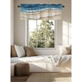 thumbnail image 3 of Blue Beach Coastal Valances for Windows, Summer Nautical Kitchen Curtains Window Treatment Decor, Ocean Seaside Beige Rod Pocket Short Window Valances for Living RoomBedroom, 54 x 18, 3 of 5