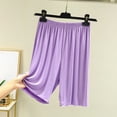 thumbnail image 2 of Diufon Womens Sleep Shorts Soft Comfy Elastic High Waist Wide Leg Loose Shorts Casual Ruffle Hem Pajama Shorts, 2 of 7