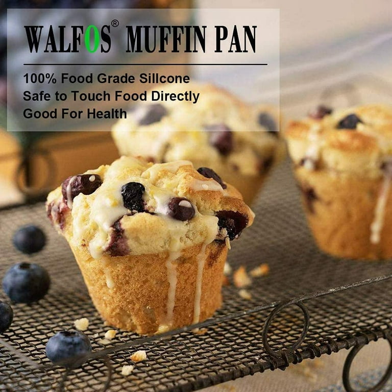 Silicone Muffin Pan - 6 Cup Non-Stick Silicone Cupcake Pan, Just
