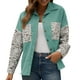 thumbnail image 1 of Camisa suelta de mujer Pana Estampado de leopardo Botones de manga larga Camisas de gran tamaño Tomshoo Camisa de mujer, 1 of 2