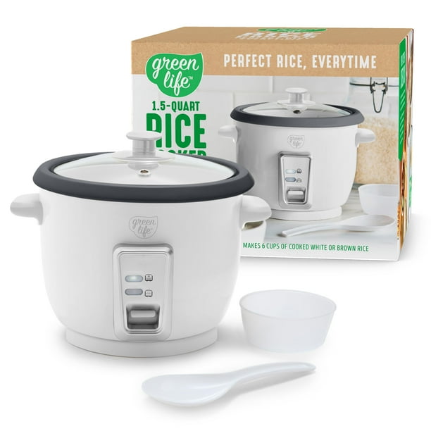 Olla Arrocera GreenLife Antiadherente Sin PFAS Blanca de 6 Tazas