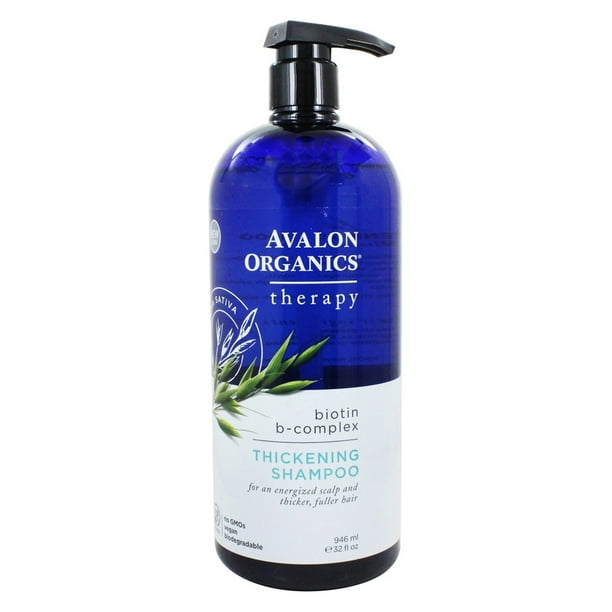 Avalon Organics - Shampooing Épaississant Biotine B Thérapie Complexe - 32 fl. oz.