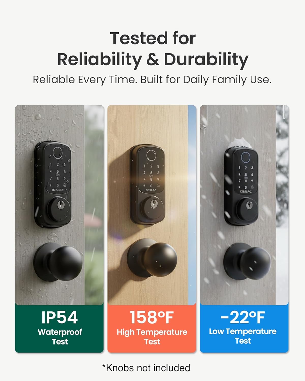 DESLOC B200 Smart Fingerprint Door Lock, Keyless Entry photo 2