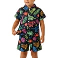 thumbnail image 4 of Boys Outfits Dinosaur Print Lapel Short Sleeve Button Shirt Top And Shorts 2 Piece Everyday Wear Baby Boys' Clothing Sets Size 2-3 Years, 4 of 4