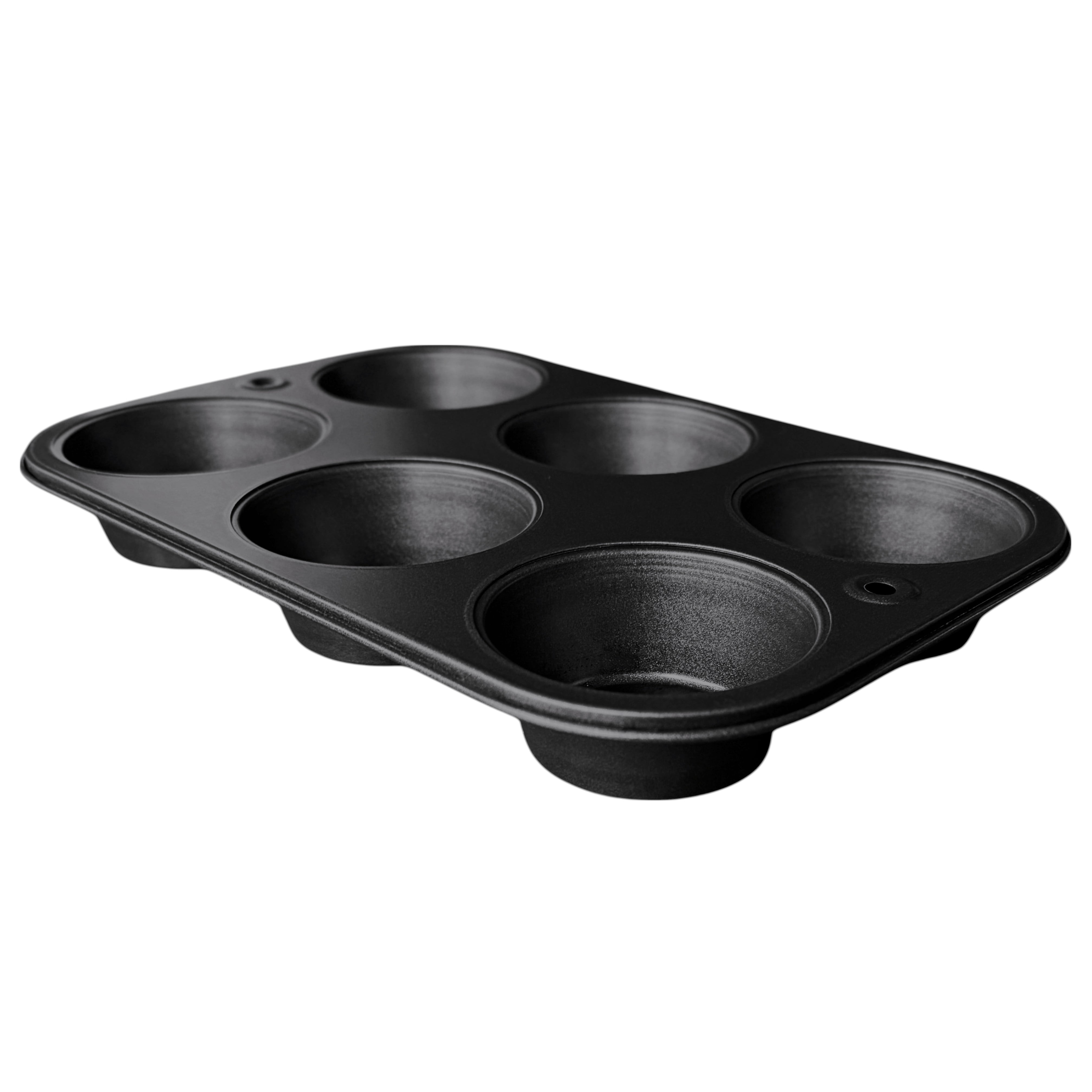 Mainstays 6-Cup Nonstick Steel Muffin Pan, 2.9" Cup, Gray, 1 Count