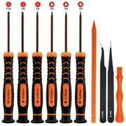 DISEN 10-in-1 Torx Screwdrivers Repair Set with Magnetic T3 T4 T5, T6/T8/T10 Torx Security Bit & Tweezers, Fit for Xbox, PS4/PS5, Macbook, Computer