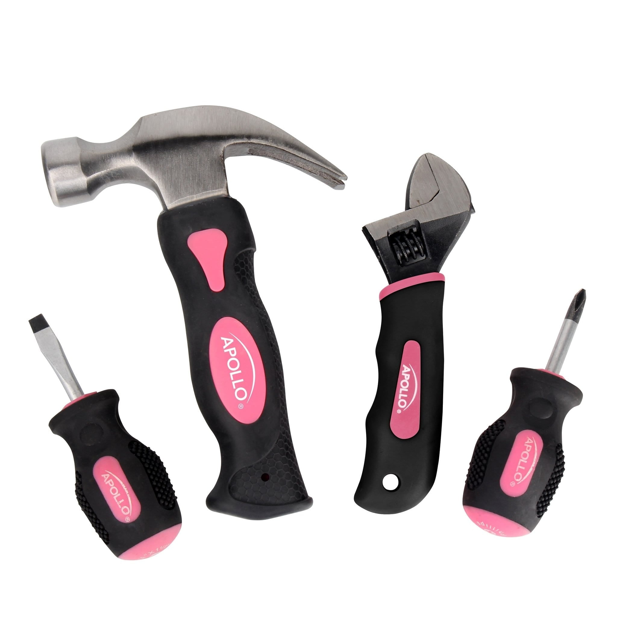 Apollo Tools DT0240P Four Piece Stubby Set in Pink