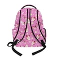 thumbnail image 3 of Xixirimido Butterfly Bows Daisy Pink Print 17" Kids Backpack for Boys & Girls Large School Bags with Multi Pockets Elementary Middle High School Student Bookbag, 3 of 8