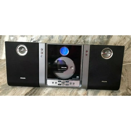 PHILIPS MC235B/37 Micro Home System Shelf CD Player AM FM Radio W/Speakers