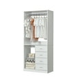 thumbnail image 4 of ModMakers 31.5" W Wood Closet System, 1-Shelf, 4-Drawer Closet Organizer, White, 4 of 7