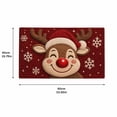 thumbnail image 3 of Merry Christmas Door Mats, 23.62x15.75 inch Cute Red Nose Reindeer Doormat, Non-Slip Printed Snowflake Holiday Decor Floor Carpet for Indoor Outdoor Entryway Mudroom Bathroom Front Porch Farmhouse, 3 of 7