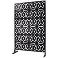thumbnail image 5 of Tcbosik Outdoor Freestanding Metal Privacy Screen, Decorative Privacy Fence and Room Divider for Patio, Garden, Balcony, Backyard, 76"H x 48"W, Black, 5 of 8