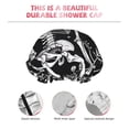thumbnail image 3 of KLL Vintage Black white Plant skull Pattern Shower Cap & Bath Cap for Women,Reversible Oversized Waterproof Shower Caps for all Hair Lengths,Elastic Reusable Bathing Hair Cap, 3 of 6