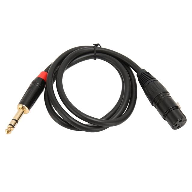 Cable XLR Hembra A TRS, Señal Estable De Bajo Ruido De 1m Cable XLR TRS De 1/4 Pulgadas Para Micrófono
