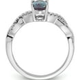 thumbnail image 2 of 14K White Gold Oval Created Alexandrite And Diamond Ringsize 7 - Jbsp, 2 of 5