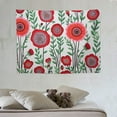 thumbnail image 4 of ONETECH  Wall Tapestry Watercolor Floral Poppy Texture Botanical Graphic Nature Red Abstract Color Beauty Water Flora Art Tapestry Wall Hanging for Room, 4 of 7