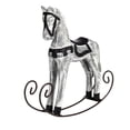 thumbnail image 5 of Vintage Style Wooden Rocking Horse Animal Decoration Statue Horse Figurines Home Decor Kids Gift Gray, 5 of 10