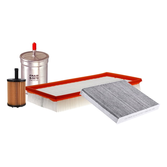 Kit De Filtro de Aire, Filtro de Aceite, Filtro de Combustible y Filtro de Cabina 4 PIEZAS Compatible con Volkswagen Golf V6 2.8L DE 2003 A 2005
