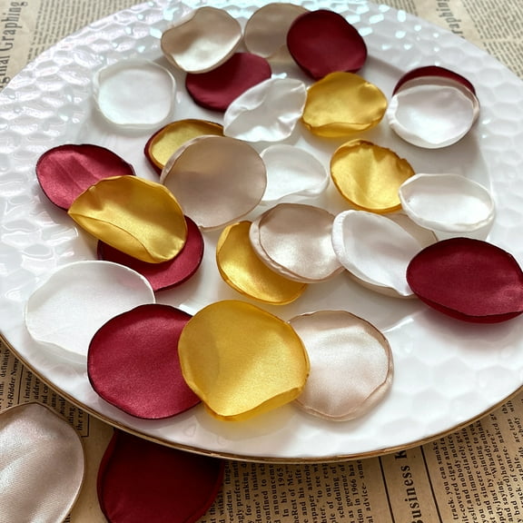 ERDOUY 400pcs Silk Rose Petals Dusty Rose Petals Wedding Flowers Girls Basket Aisle Scatter Table Centerpiece Party Confetti Bridal Shower Romantic Night Decoration (Mixed Color Set F)