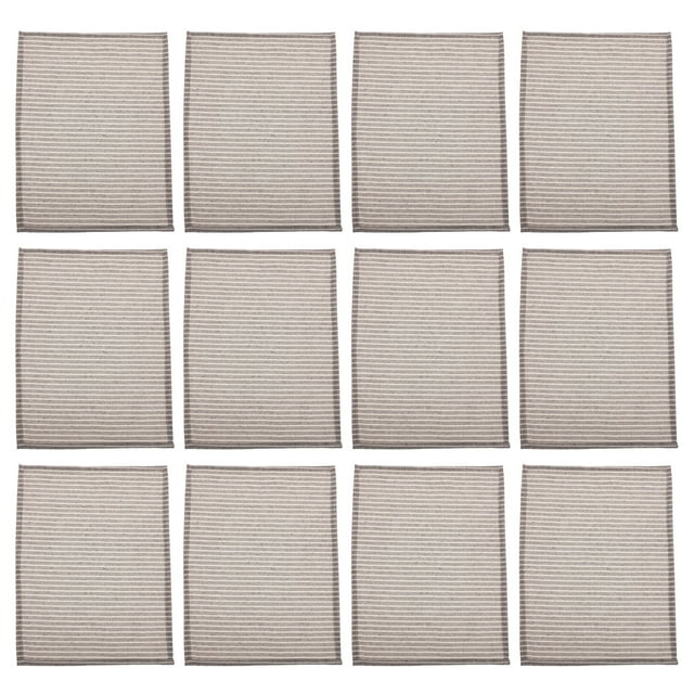 12 Pcs Serviettes de Table en Tissu Rayées Tendance pour Fêtes Lavables et Réutilisables pour Décorations de Table de Fête et de Salle à Manger