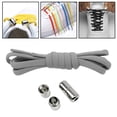 thumbnail image 1 of Lacets Élastiques Extensibles Lacets Paresseux pour Chaussures de Course Bottes Hommes Gris, 1 of 10