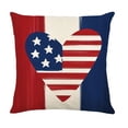 thumbnail image 6 of Independence Day Decorations 4Th Of July 250 Anniversary Flag Red, White Blue Independence Day Series Pillow Cover Linen American Square Pillow Cover Holiday Atmosphere Decoration, 6 of 9