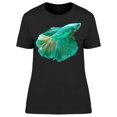 thumbnail image 1 of Metalic/Bluish/Silver Betta Fish T-Shirt Women -Image by Shutterstock, Female Large, 1 of 2