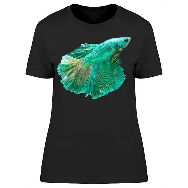 Metalic/Bluish/Silver Betta Fish T-Shirt Women -Image by Shutterstock, Female Large