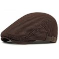 thumbnail image 2 of Minzimin 1Pack Breathable Mesh Flat Cap for Man/Woman Adjustable Newsboy Cap Cabbie Hat, 2 of 7