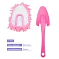 thumbnail image 3 of Uxcell Microfiber Chenille Duster Washable Cleaning Brush Dusting Tool Pink, 3 Count, 3 of 5