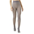thumbnail image 2 of Cyglowse Fake Translucent Fleece Lined Tights for Women Thermal High Waist Warm Winter Pantyhose Light Gray M, 2 of 5