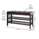 thumbnail image 4 of Banco Zapatero de 3 Niveles con Asiento Acolchado de PU y Estructura de Metal  (Negro), 4 of 4