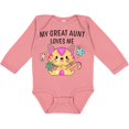 thumbnail image 3 of Inktastic My Great Aunt Loves Me with Cute Kitten and Flowers Boys or Girls Long Sleeve Baby Bodysuit, 3 of 5