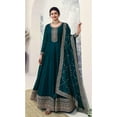thumbnail image 2 of Ready to Wear Indian Designer Anarkali Gown Suits Pakistani Salwar Kameez Dress ( Teal Blue, XXS - 34 ), 2 of 4