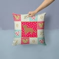thumbnail image 2 of Small Greek Domestic Dog Love Fabric Decorative Pillow Red, 2 of 4