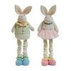 Set of 2 Pastel Standing Bunny Couple Easter Decorations 36"