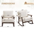 thumbnail image 2 of Timbernest Rocking Chair Accent Chair Reading Armchair for Living Room, Bedroom, Sunroom, Antique White, 2 of 9
