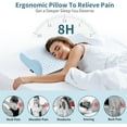 thumbnail image 5 of Cervical Pillow for Neck Pain Relief, Contour Memory Foam Pillows for Sleeping, Odorless Ergonomic Pillow Adjustable Orthopedic Cooling Pillow Bed Pillow Neck Support for Side Back Stomach Sleepers, 5 of 7