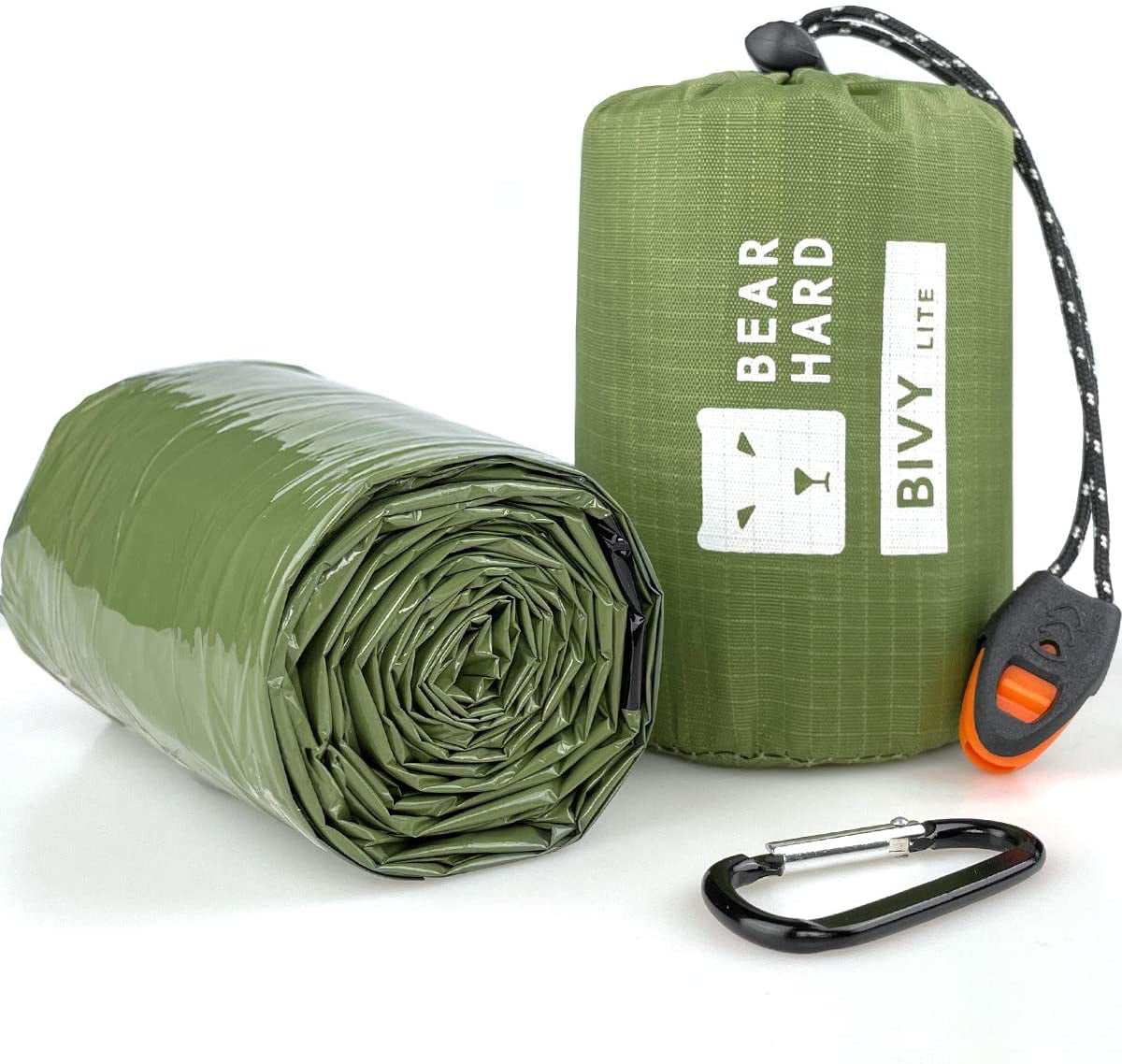 Bearhard Bivy Sack Waterproof Emergency Sleeping Bag Lightweight Emergency Shelter Thermal Survival Space Blanket for Camping，Hiking
