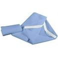 thumbnail image 4 of Daycare Cot Sheets for Preschool Cot Beds, 100% Egyptian Cotton Elastic Sheets for Toddler, 300 Thread Count, Children’s Naptime Cot Sheet for Mats - Light Blue Solid ( 23"W x 55"L ) - ( Pack of 20 )., 4 of 5