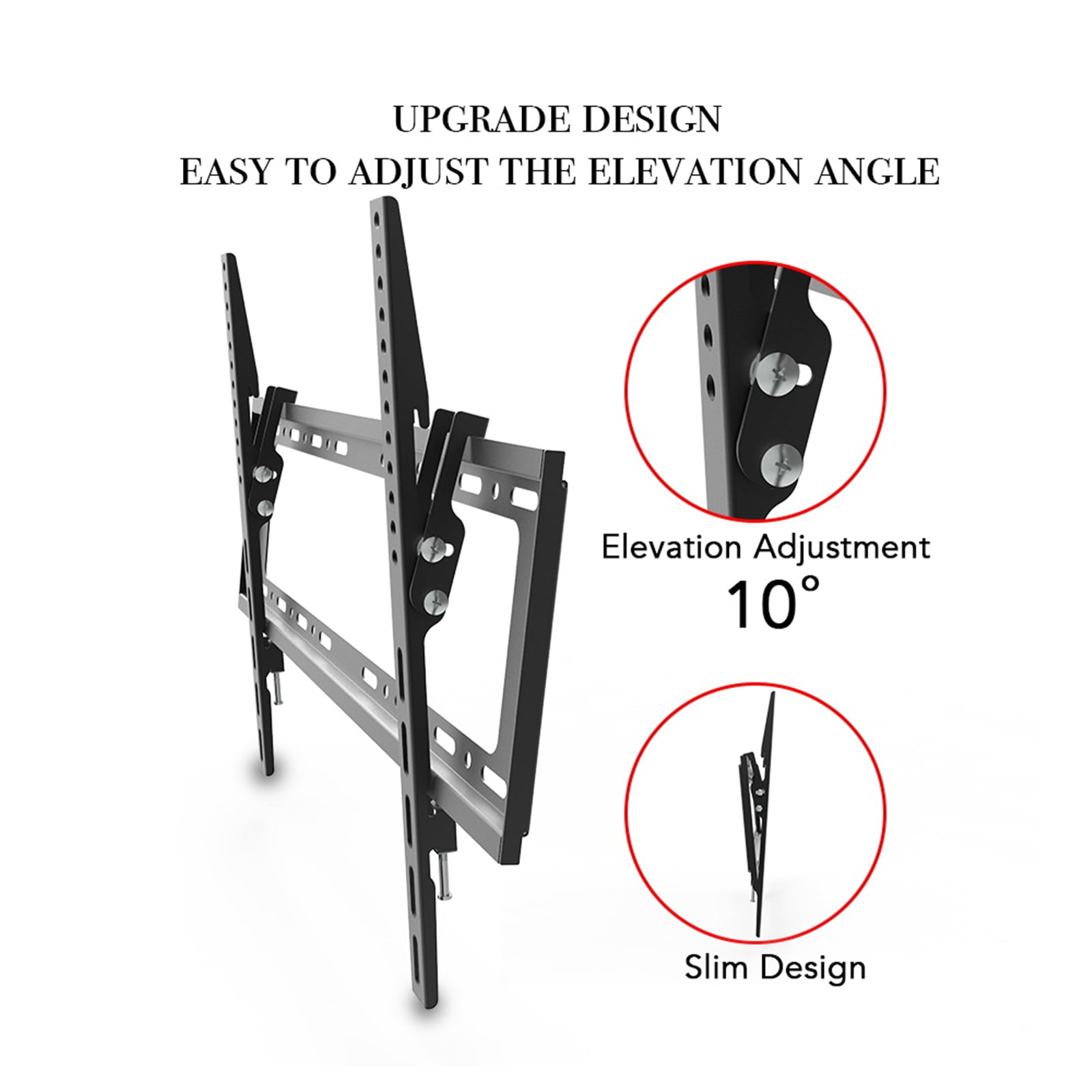 Youngshion TV Mount Fixed for Most 32-70 Inch LED, LCD and Plasma TV, TV Wall Mount TV Bracket up to VESA 400x400mm and 110 LBS Loading Capacity, Low Profile and Space Saving Flat Mount