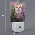 thumbnail image 2 of Fotbe Dog in Lavender Flowers Luz Nocturna LED, Luz de Noche con Sensor de Luz Natural de Anochecer a Amanecer, Se Enchufa a la Pared, Blanco Cálido 0.5W-UK, 2 of 7