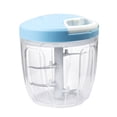 thumbnail image 1 of Manual Garlic Grinder Chopper Meat Cutter, Hand Pull Chop Chopper Manual Food Processor by KAUKKO (Blue-L), 1 of 4