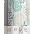 thumbnail image 6 of Coastal Sheer Curtains 54 Inch Length 2 Panels Set for Living Room/Bedroom, Summer Beach Nautical Coral Starfish Semi Curtain Sheers Drapes Rod Pocket Curtains Window Treatment Set 52''x54''x2, 6 of 7