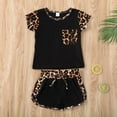 thumbnail image 2 of 1-6Years Toddler Kids Baby Girl Casual sportswear Leopard Outfits Tops Shirt  Short Pants, 2 of 9