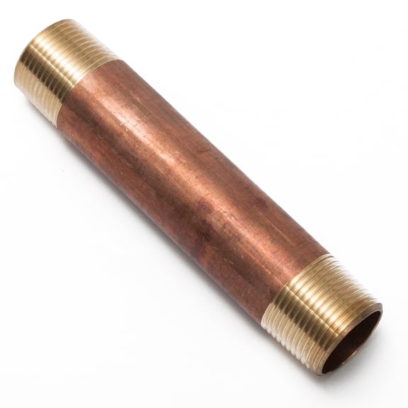 LTWFITTING Brass Pipe 6" Long Nipple Fitting 1" Male NPT Air Water(Pack of 1)