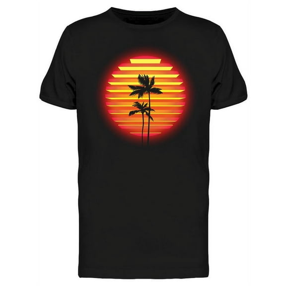 Neon Style Sunset T-Shirt Men -Image by Shutterstock, Male Large