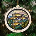 thumbnail image 3 of Steelhead Salmon Stained Glass Suncatcher Ornament – Holiday Ornament with Text for Loved Ones, Family & Friends, Christmas 2025 Decoration, 3 of 6