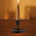 thumbnail image 3 of Rdeghly Iron Candlestick,Retro Iron Taper Candle Holder Hand Made Candlestick Stand Home Candlelight Dinner Decor, Candle Stick, 3 of 8